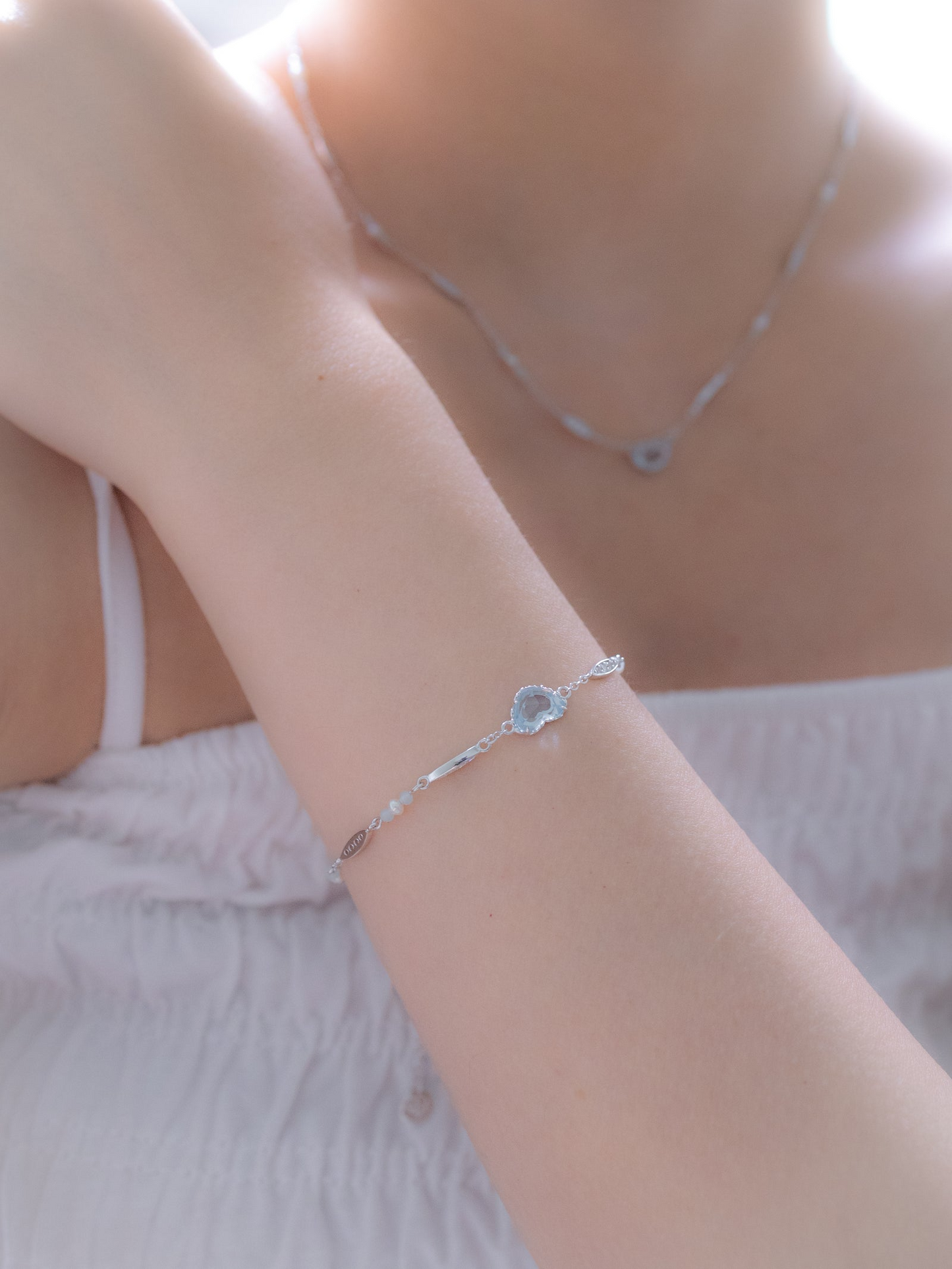 VACANZA SILVER BRACELET AQUAMARINE