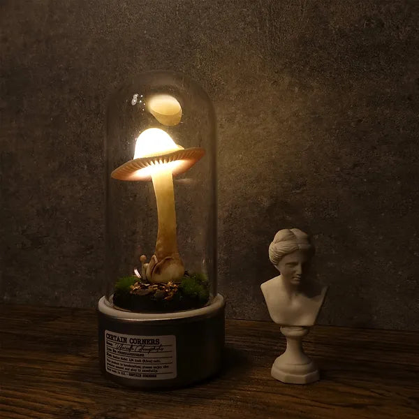 Handcrafted Sculptuarl Mushroom Lamp - VOLVARIELLA GLOIOCEPHALA