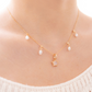 BUBBLE FLORA NECKLACE - MOONSTONE - TWO WAY - REMOVABLE CHARM