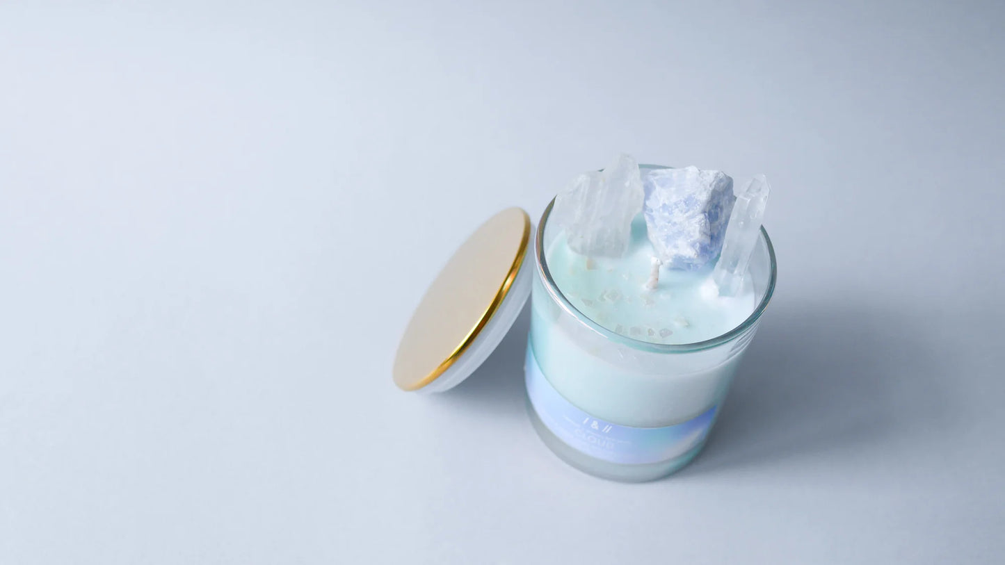 cloud / crystal candle 210g // dreamy tale series