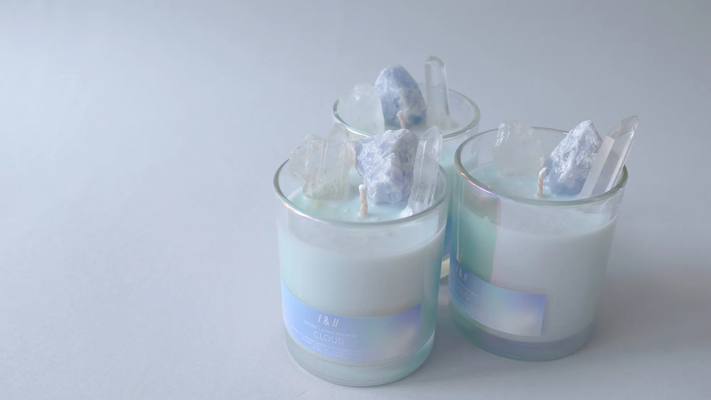 cloud / crystal candle 210g // dreamy tale series