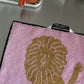 Lion Hand Towel - Coral