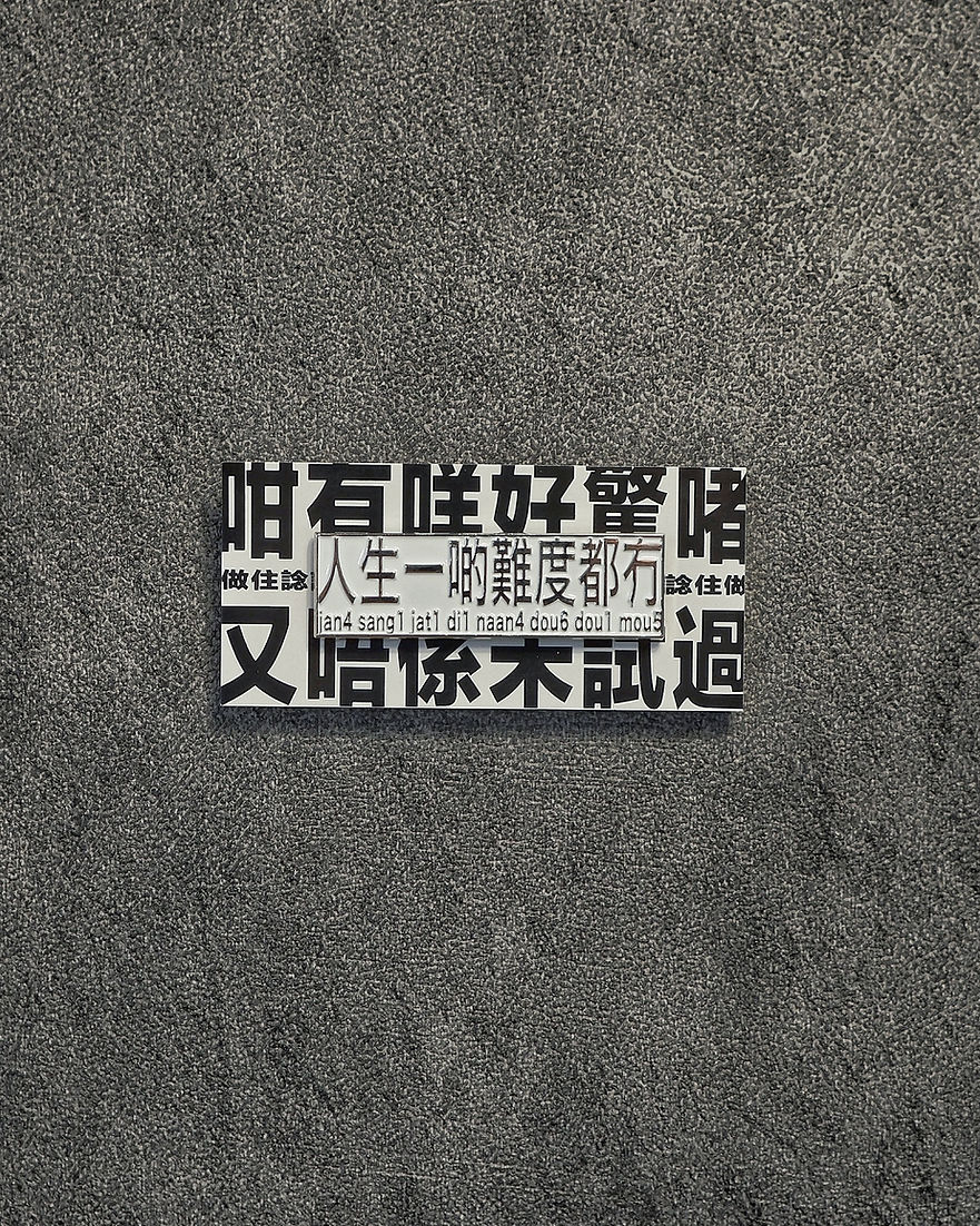 人生一啲難度都冇 襟章