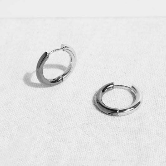 2-Tone Hoop Earrings | Grey