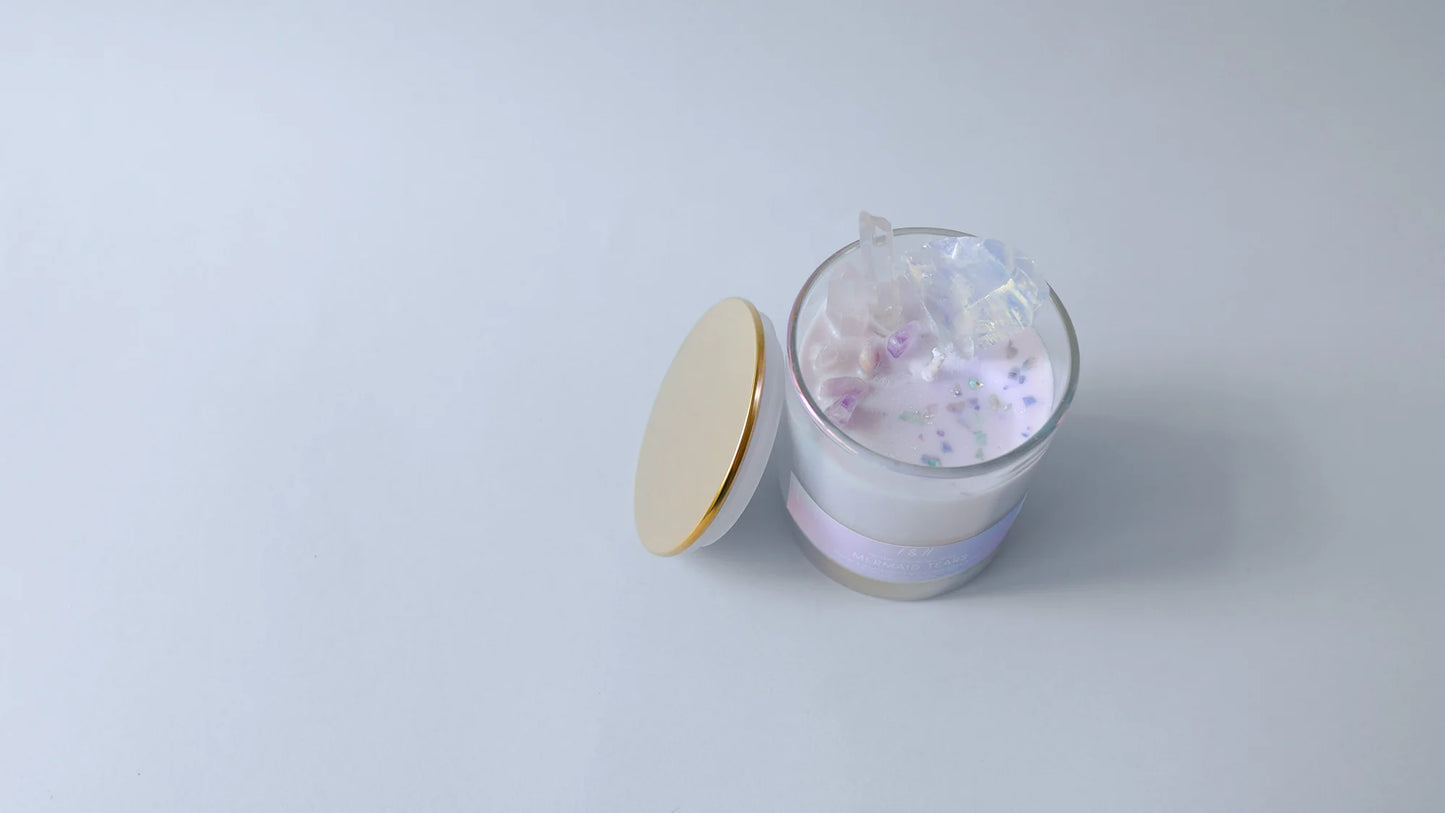 mermaid tears / crystal candle 210g // dreamy tale series