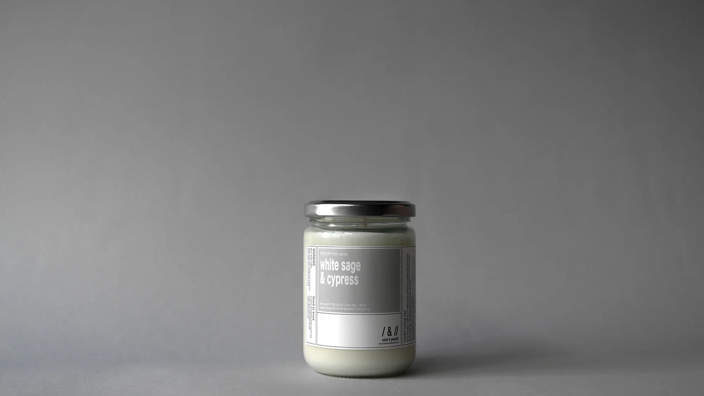 white sage & cypress / scented candle 270g // this series