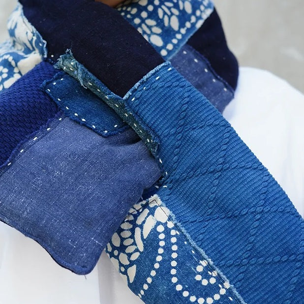 【ATATA 】Indigo Patchwork Scarf