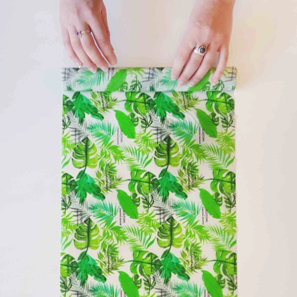 Beeswax Wraps Tropical Fronds 2 Packs: 1S 1M | 天然蜂蠟布 兩包裝 (1小 + 1中)