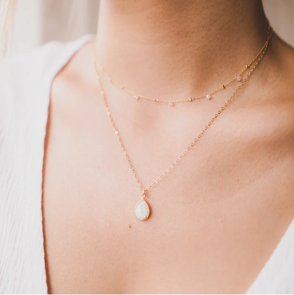 Dainty Gemstone Necklace B IN SELECT