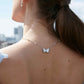 Butterfly Dance Pearl Silver Necklaces (Two Way)