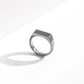Dual Texture Signet Ring | Grey