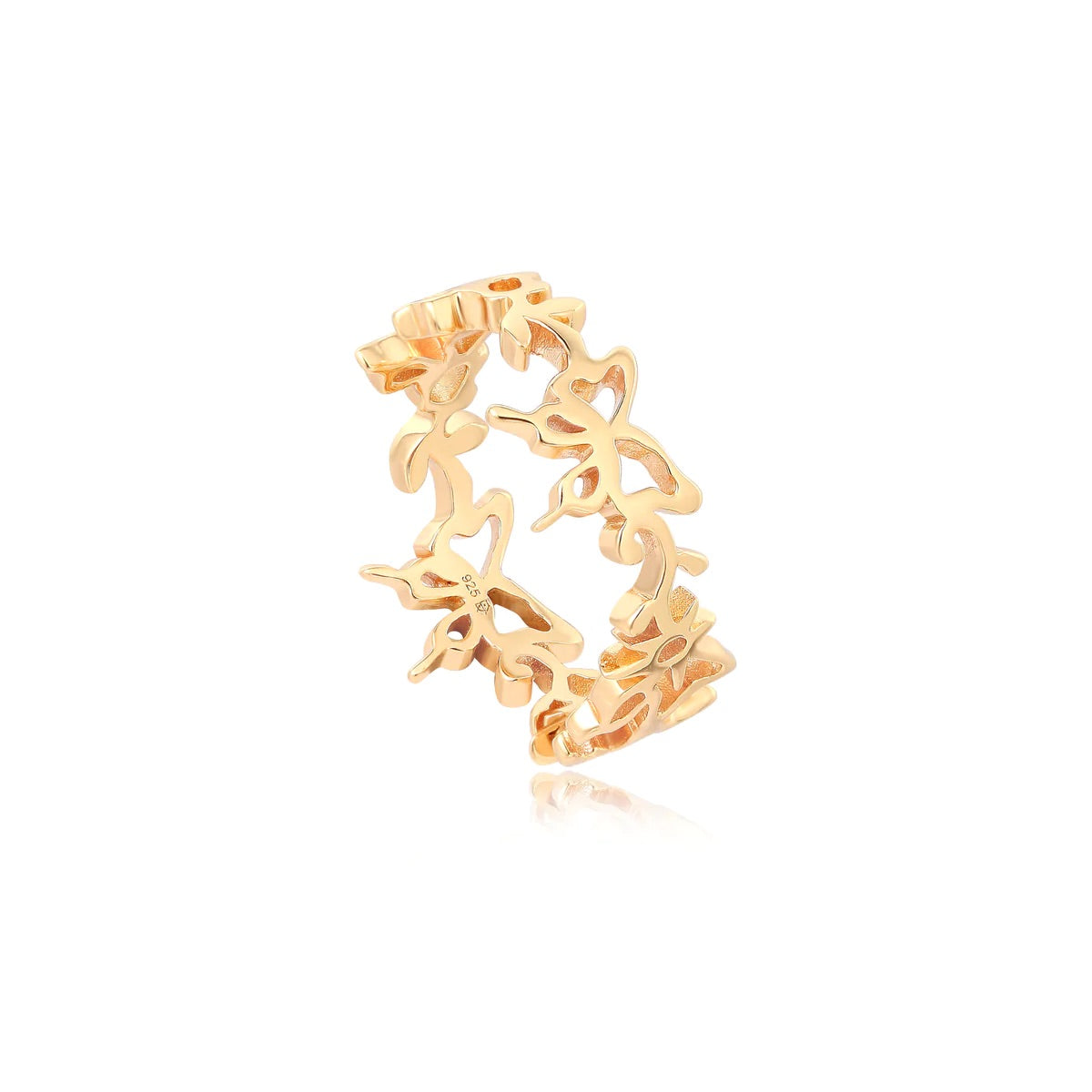 Abstracr Butterflies Lace Ring