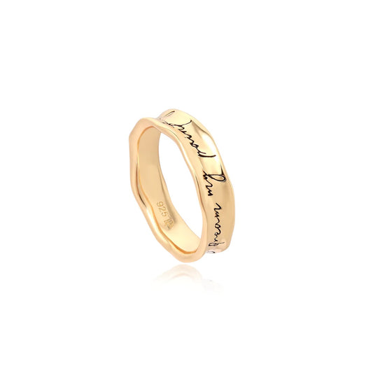 I Dream My Paint, I Paint My Dream Statement Ring (Gold)