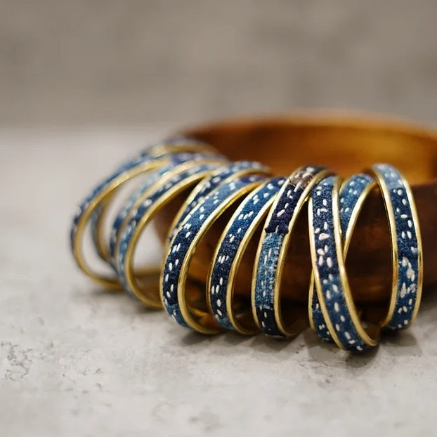 【TOUCH】Patchwork Bangle Brass