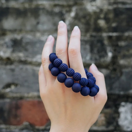 【MOKUGI】Indigo Wooden Beads