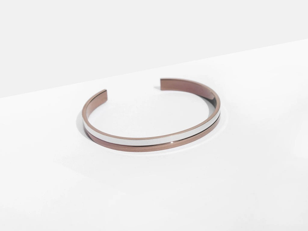Linear Cuff Bracelet | Bronze