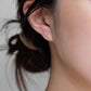 Mini 5-Stone Earrings | Gold Crystal White
