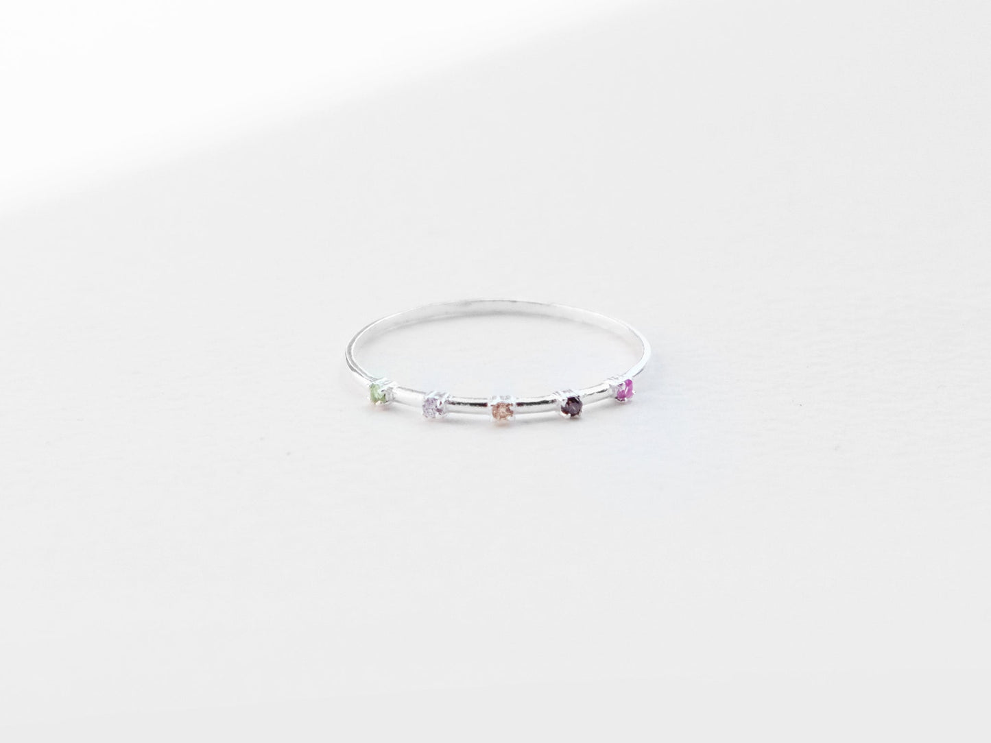 Mini 5-Stone Ring | Rainbow