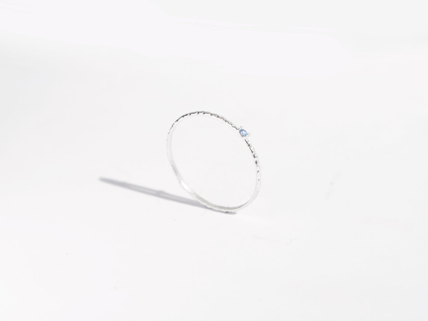 Mini Stone Ring | Aquamarine Blue
