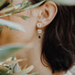 J453 Tabby Cat & Flower with Pendant Earrings