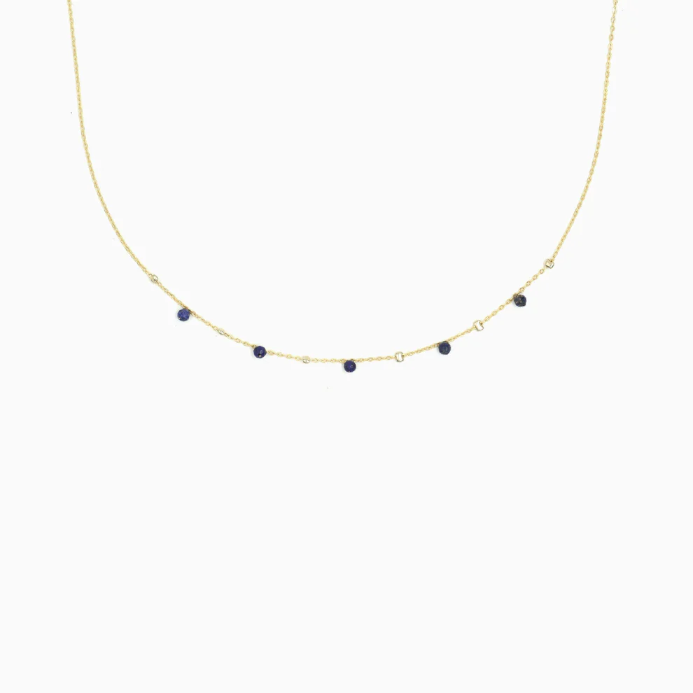 Natural Lapis Lazuli Twinkle Satellite Necklace