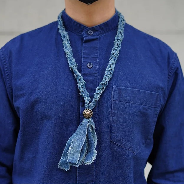 【ORU】Indigo Braided Necklace