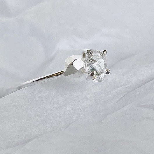 Twin Herkimer Diamond Ring