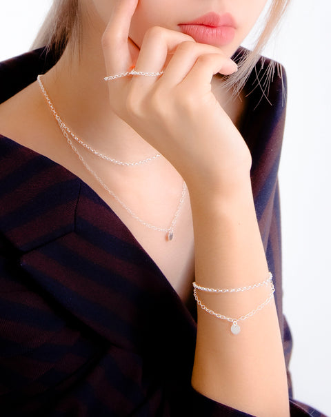 Silver Basic Layered Bracelet