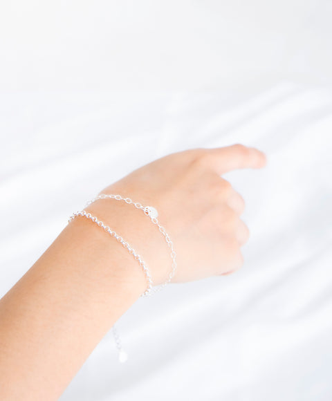 Silver Basic Layered Bracelet