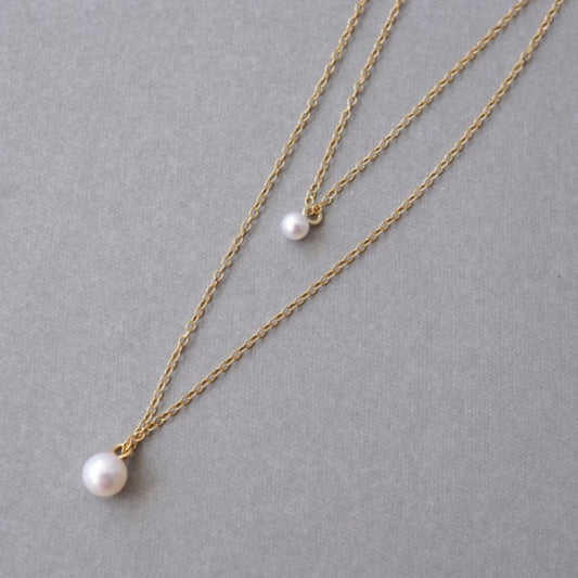 14kgf Double Freshwater Pearl Necklace