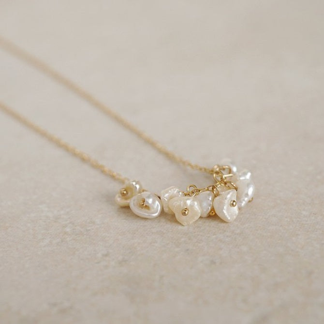 14kgf Pom Pom Pearl Necklace