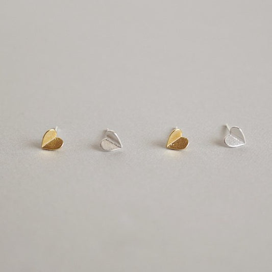 Small Heart Earrings Silver