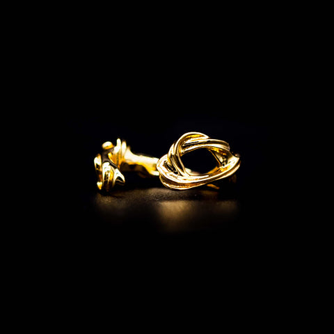 Whisper Of the Tree Elfs Single Ear Cuff 18K Vermeil